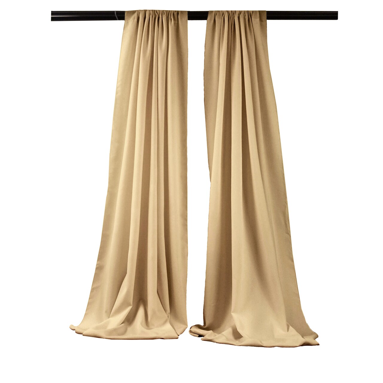 Pack of 2 Polyester Poplin Backdrop Drapes 96 x 58 Inch Semi-Opaque Event Panels